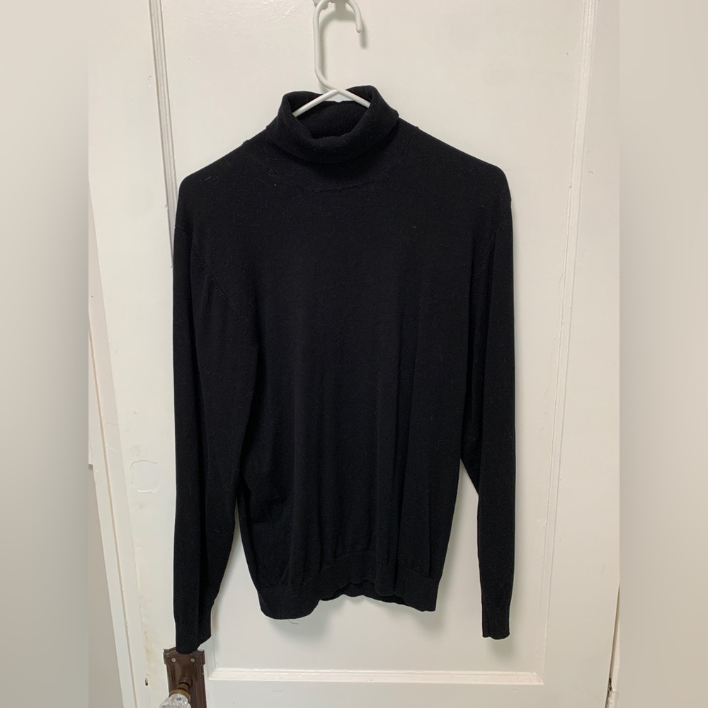 Stylish Black Zara Turtleneck Sweater - Men's Size Large - Excellent Condition